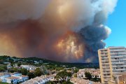 Incendi vist des de Sant Antoni de Calonge.