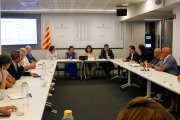 Moment de la reunió de Romero amb els agents econòmics i socials de Lleida
