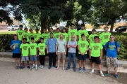 El grup de participants en l’experiència amb l’alcalde, Jordi Castany, al centre de la imatge. - A.A.