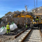 Una de les actuacions a la via de Rodalies.