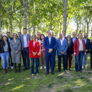 Ordeig, amb els membres de la llista del PSC per Lleida.