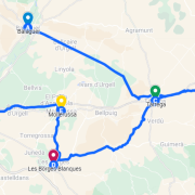 El recorregut de la ruta lingüística per les terres de Ponent.