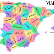Mapa de España elaborado por la revista Viajar.