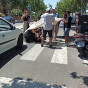 Accident al passeig Onze de Setebmre. - JAVIER MARTÍNEZ