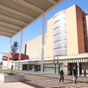 Vista de l’entrada principal a l’hospital Arnau de Vilanova. - MAGDALENA ALTISENT