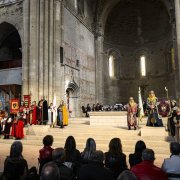 L’acte es va celebrar ahir al migdia a la Seu Vella. - MICLLEIDA