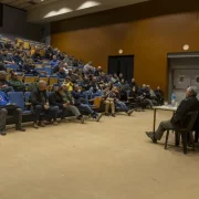 La Sala de la Llar on es van reunir els regants d’Artesa. - JORDI ECHEVARRIA