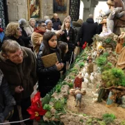 Inauguració ahir del pessebre a la capella del Peu del Romeu. - AMADO FORROLLA