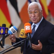El presidente del Consejo Europeo, António Costa, en la cumbre del Consejo de la UE en Bruselas.