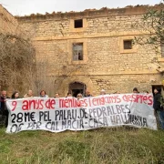 La mobilització per salvar Casa Vallmanya de dijous passat. - I.P.S.C.M.