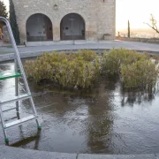 A Tàrrega la temperatura va baixar als 5,3 graus negatius i l’aigua de les fonts es va glaçar. - JORDI PRAT