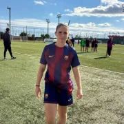 Clàudia Reig porta tres temporades a la base del Barça.