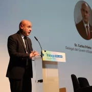 El delegat del Govern a Catalunya, Carlos Prieto, en la jornada.