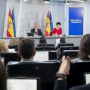 Una rueda de prensa posterior a un Consejo de Ministros.