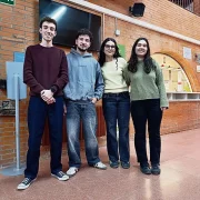 Isaac, Jordi, Paula i Ana, estudiants de segon de Batxillerat de l’institut Torre Vicens. - S.E.