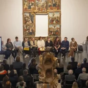 La directora i membres de l’equip del Museu de Lleida van presentar ahir el Pla Estratègic. - JORDI ECHEVARRIA