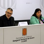 El conseller, Miquel Sàmper, a la presentació dels pressupostos de 2026 a representants d'empreses de Lleida