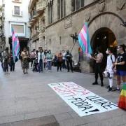 Imatge d’arxiu d’una protesta contra l’LGBTI-fòbia a Lleida. - SEGRE