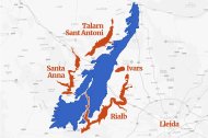 El gran 'mar subterráneo' de Lleida, comparado con los grandes pantanos más próximos