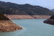 L'embassament de Rialb presenta un baix nivell de reserva d'aigua per la sequera.