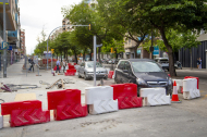 Imagen de archivo de las obras de la avenida Prat de la Riba de Lleida.