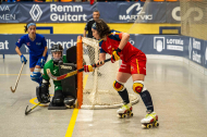 Anna Casaramona, en una acció del partit d’ahir davant d’Itàlia.