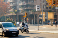 Imatge del radar fix situat al tram central del passeig de Ronda.