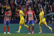 Joao Félix evita celebrar amb efusivitat el seu gol al camp de l’Atlètic de Madrid, club al qual encara pertany.