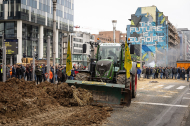 Els agricultors belgues van sortir als carrers per pressionar els ministres d’Agricultura.