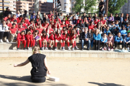 Alumnes de centres de Lleida van assistir ahir a la clausura del programa als Camps Elisis.