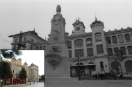 Vista de la plaza Ramon Berenguer IV en los años ochenta. La imagen inferior muestra cómo ha cambiado