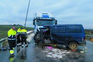 Imatge dels dos vehicles afectats per la col·lisió.