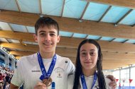 Martí Nosàs i Noa Priego, ahir amb les respectives medalles.