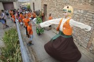 Una de les colles geganteres participants ahir a la festa. - CARMINA MARSIÑACH