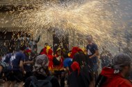 El correfoc infantil del festival va ser una de les activitats més animades de la tarda. - GERARD HOYAS