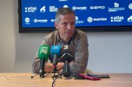 Xavier Bartolo, ahir durant la compareixença davant els mitjans. - ATLÈTIC LLEIDA