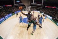 Melvin Ejim, durant un partit d’aquesta passada temporada amb l’Unicaja. - ACB PHOTO