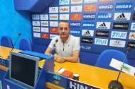 Jordi Cortés, ahir a la sala de premsa del Camp d’Esports. - JCMC