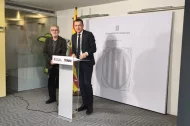 El secretari de Salut Pública i el conseller d’Agricultura van informar del cas de grip aviària. - J. MARTÍNEZ
