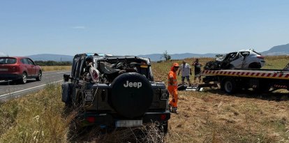 Els vehicles implicats en el doble accident mortal a Tremp.