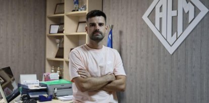 Roger Lamesa, divendres passat a les oficines de l’AEM. - AMADO FORROLLA