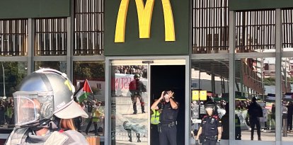 L'estació de Sants de Barcelona aquest matí.
