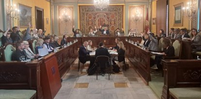 El moment de la votació de les ordenances fiscals de Lleida.