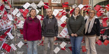 Presentació de la instal·lació 'Silenci' a la Plaça Major de Tàrrega.