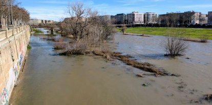 El riu Segre desbordat