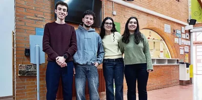Isaac, Jordi, Paula i Ana, estudiants de segon de Batxillerat de l’institut Torre Vicens. - S.E.