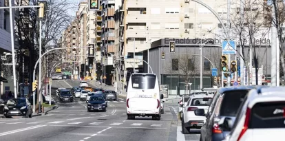 L’estació d’autobusos té l’entrada i sortida de vehicles a Príncep de Viana. - ÍNGRID SEGURA