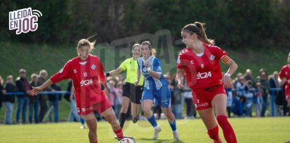 Una acció del partit de l'AEM al camp de l'Alabès.