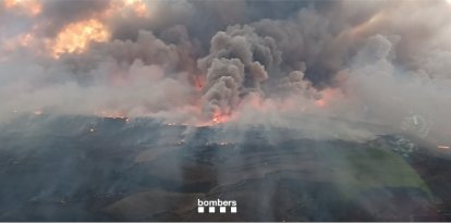 Una vista de l'incendi de Torrefeta i Florejacs.