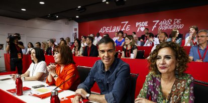 Pedro Sánchez, durant la reunió del comitè federal del PSOE